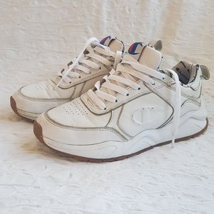 Champion white 93 eighteen C Logo sneakers